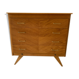 Chest of drawers with compass feet