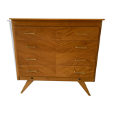 Chest of drawers with compass feet
