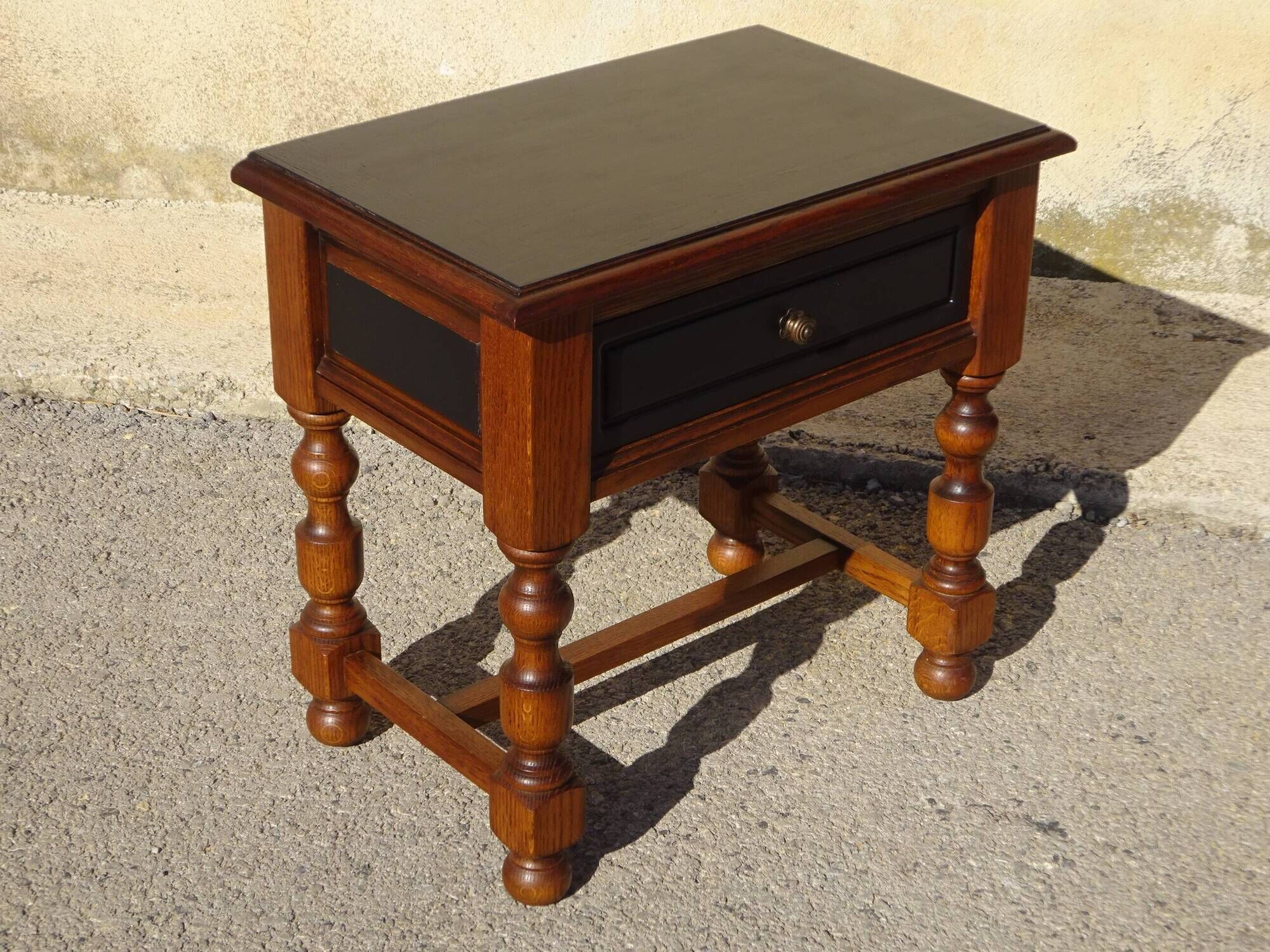 Small rustic bedside table