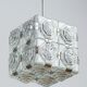Cut glass cube pendant lamp from Kamenický Šenov, 1950's