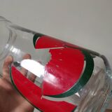 Carafe vintage sérigraphiée motif pastèque made in italy