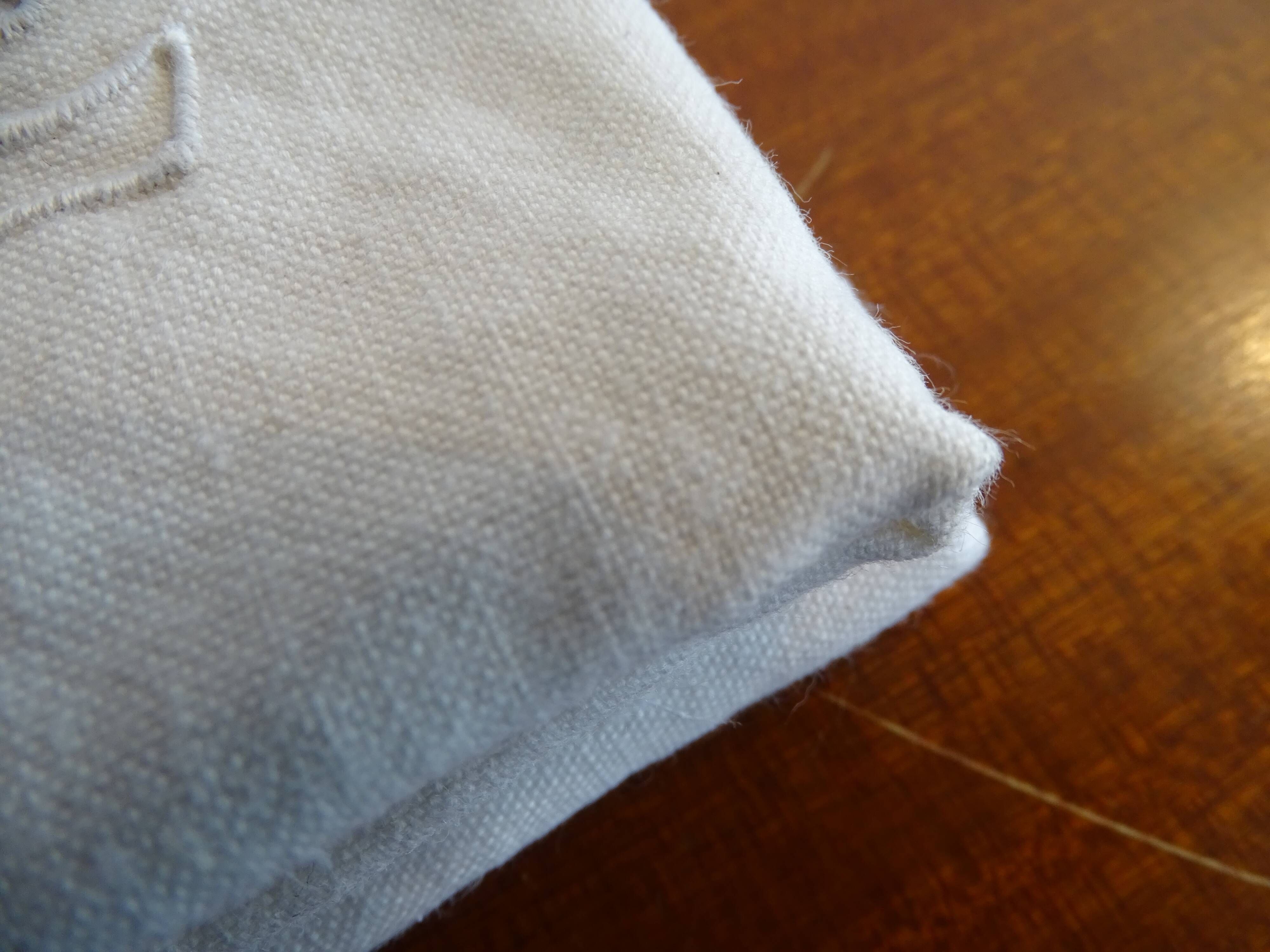 2 old R.A embroidered pillowcases in 73cm by 73cm cotton