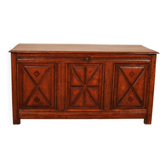 Oak Chest with Inlays - 17th Century