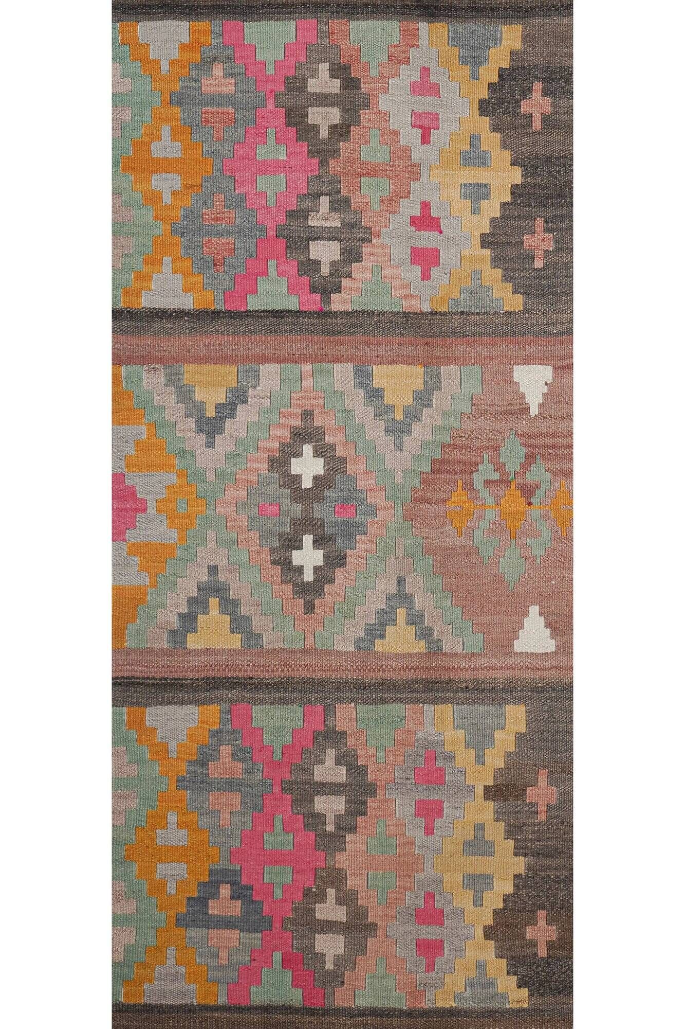 Vintage Turkish hallway rug 72x384 cm