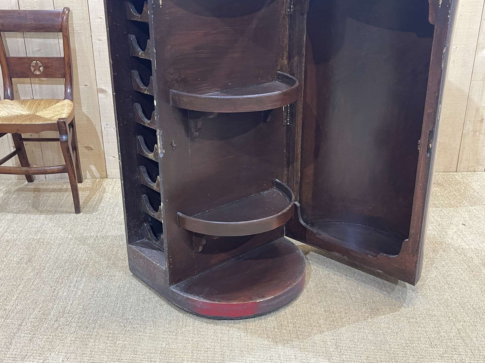 Advertising bar furniture in the shape of a giant wine bottle 90s