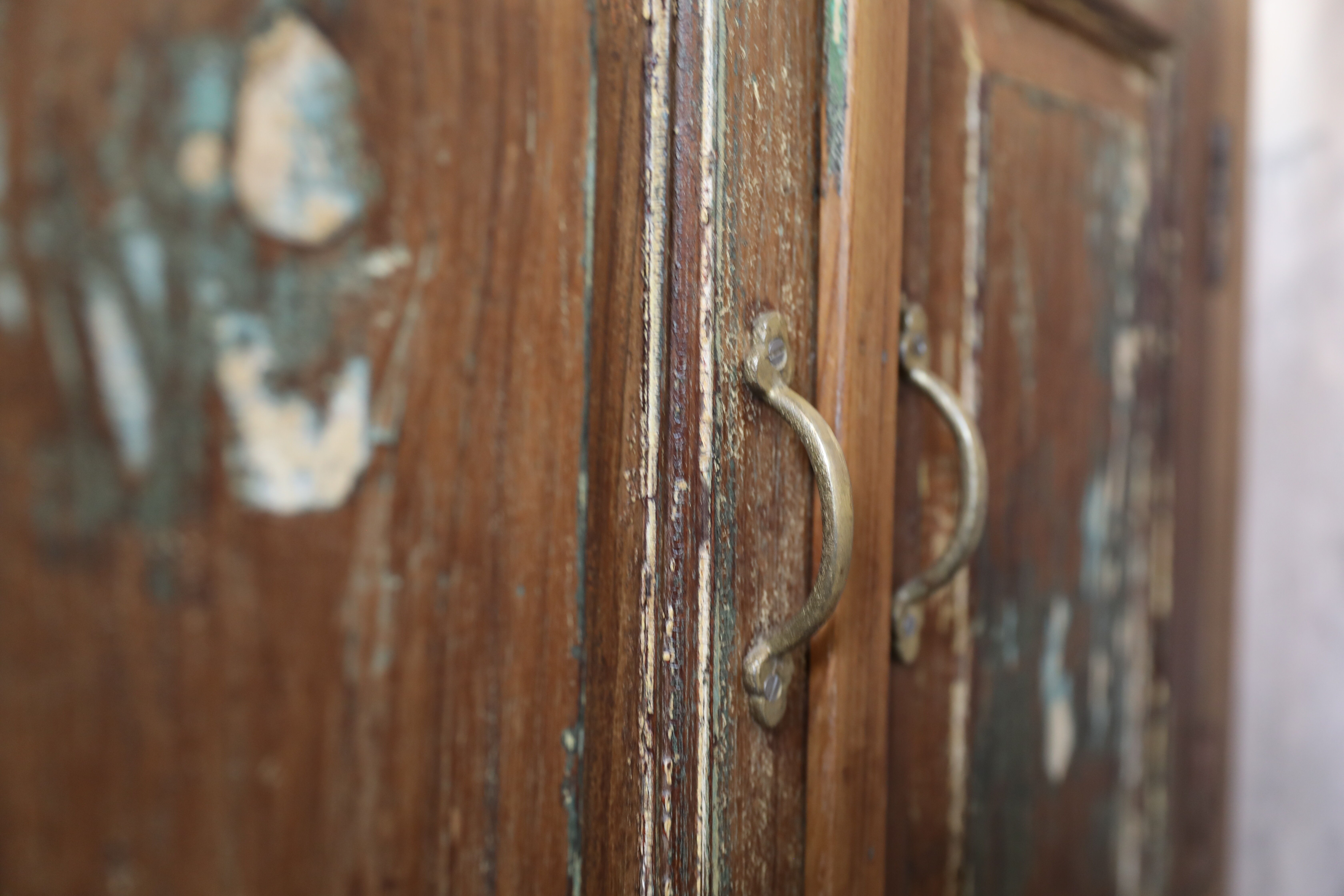 Indian storage cabinet 3 levels with 6 mango doors, unique piece