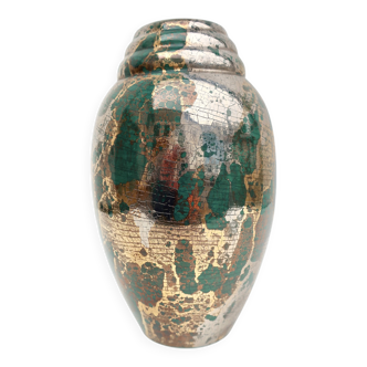 André Fau & Marcel Guillard, Boulogne s/Seine, Rare Vase Art Déco Céramique
