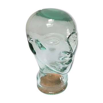 Bocal anthropomorphe en verre design années  80
