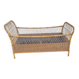 Rattan baby bed, cradle from 1970