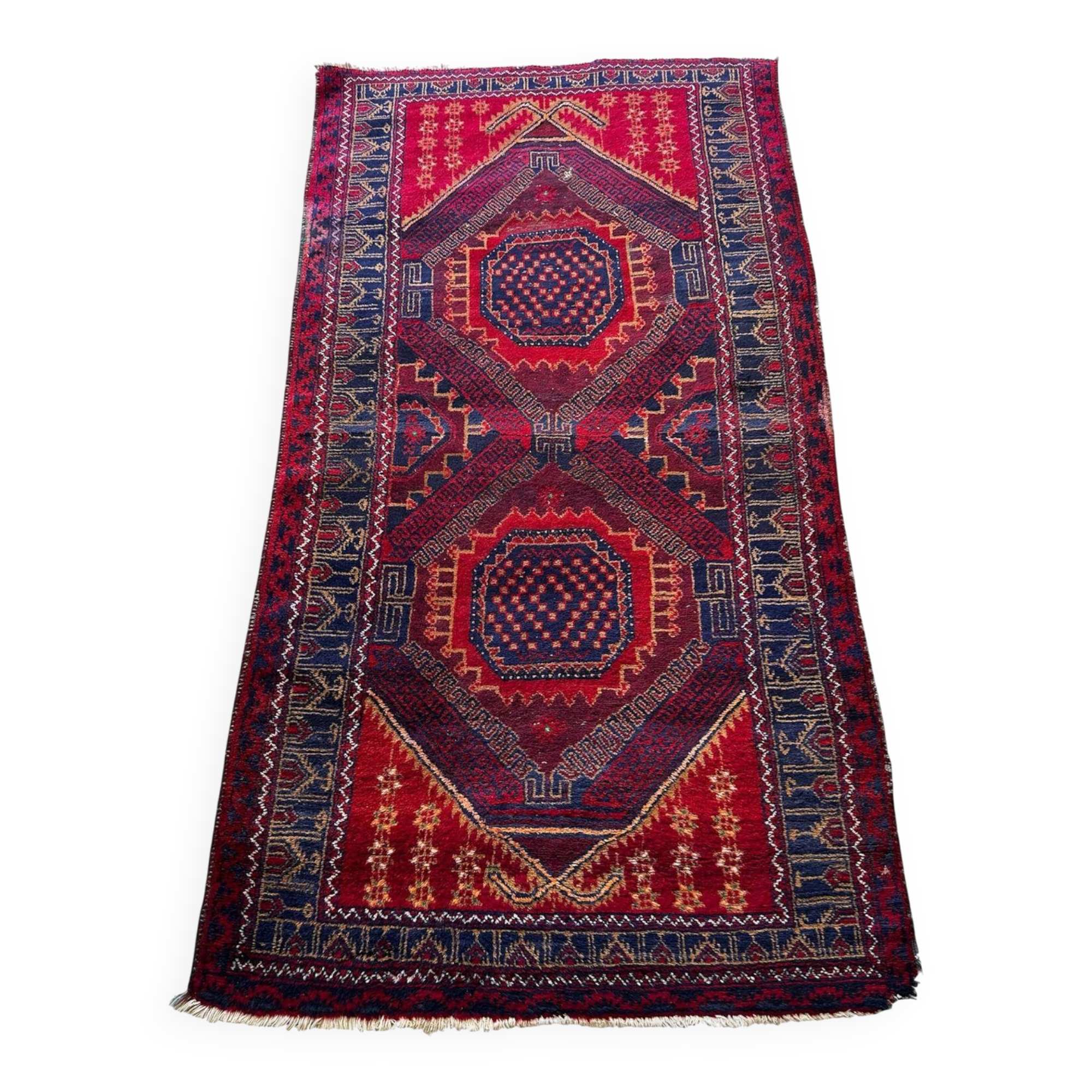 Handmade Afghan rug 130cm x 245cm