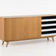 U-460 oak sideboard by Jiří Jiroutek for Interier Praha, 60's