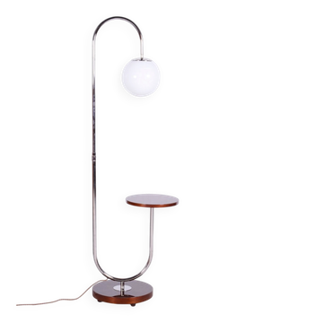 Lampe de sol Art Déco en chrome attribuée à Jindřich Halabala pour Up Závody, République tchèque, années 1930.