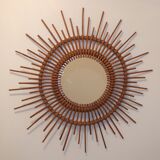 Rattan sun mirror