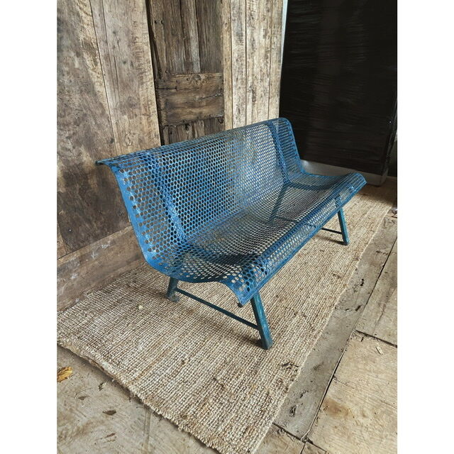 Public garden metal bench in 1950s