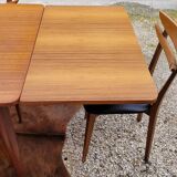 Scandinavian dining room set, 6 chairs with extendable table 1950s