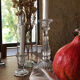 Antique glass candlestick