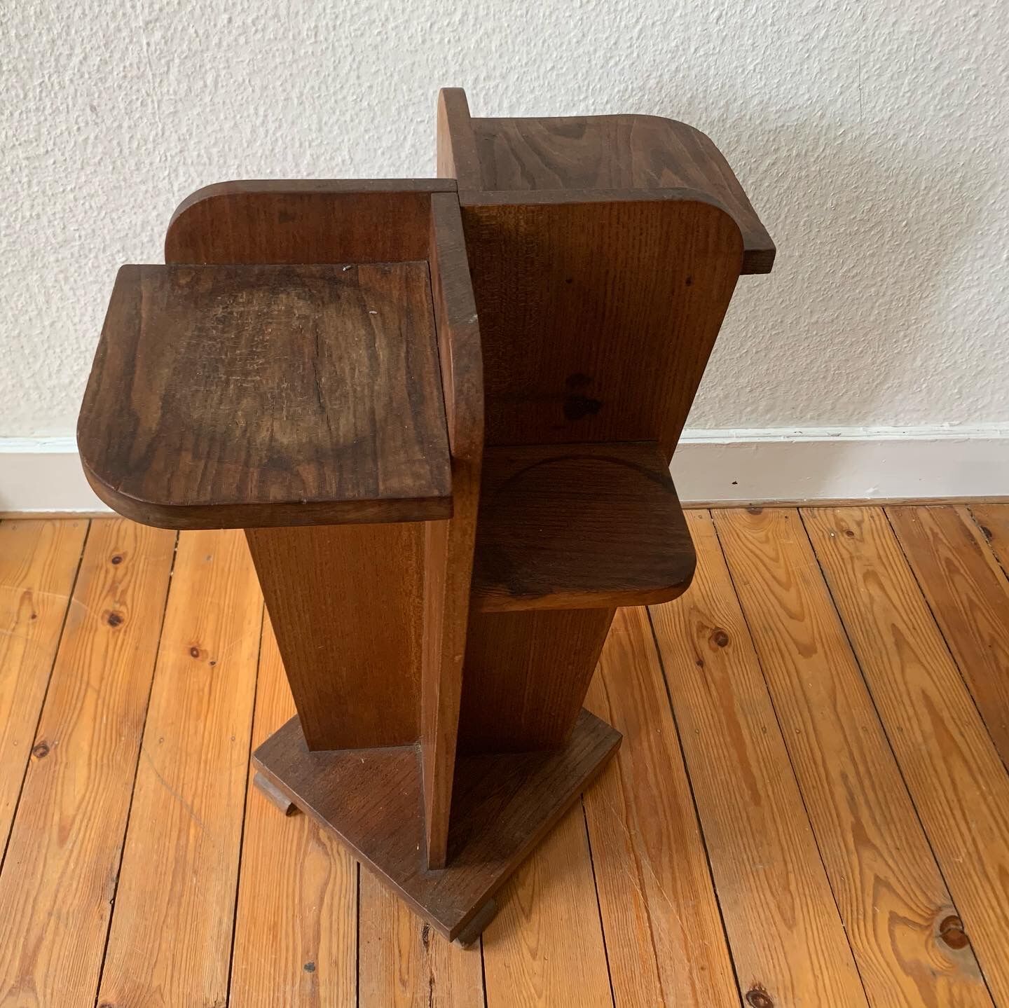 Side table / art deco harness in solid oak - c.1940