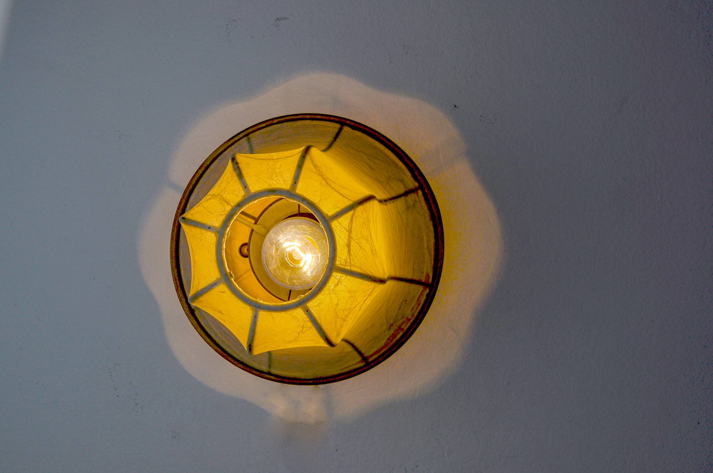 Pear-shaped “cocoon” wall lamp, Italy, 1960