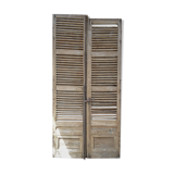 Ancienne paire de volets bois, château XlXème