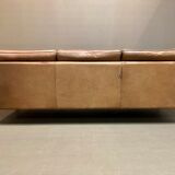 Sofa 3 places leather scandinavian design 1960