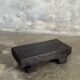 Small stool, black solid teak accent stool wabi-sabi L30 W8.5 H6.
