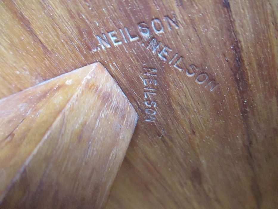 Nielson-stamped solid teak coffee table