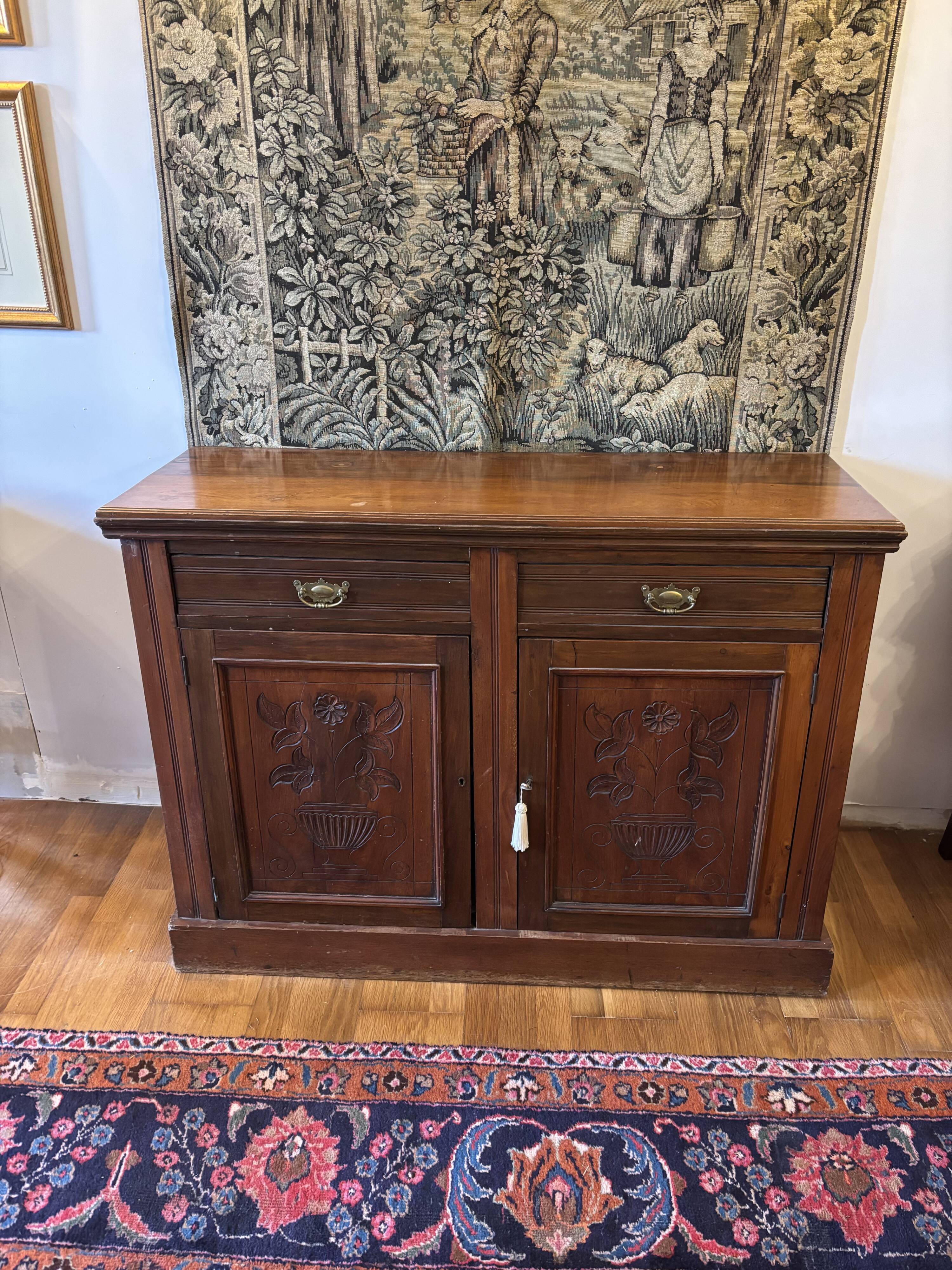 Vintage solid wood sideboard