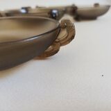 Dessert service 30s frosted glass