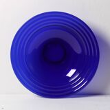 Glass Centerpiece Platter Forum Sapphire / Bormioli Rocco / Italy / 1980s