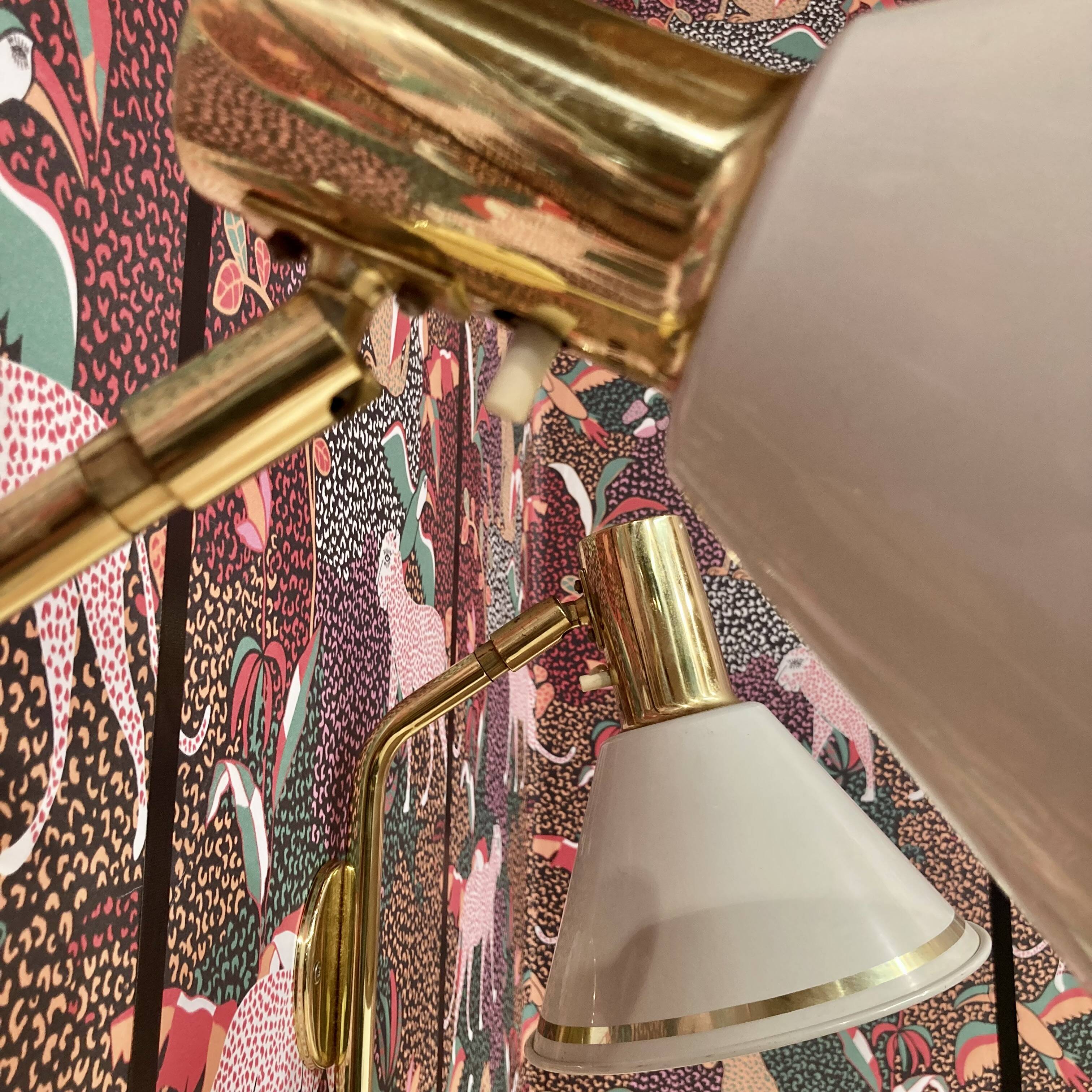 Pair of modular wall lights, Scandinavian design, 1960s.