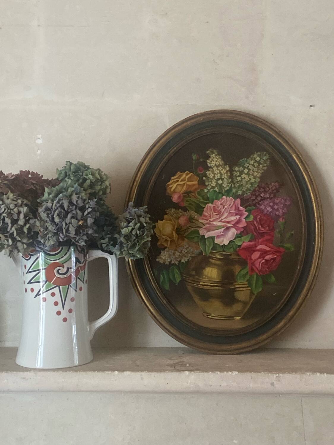 Grand tableau de fleurs epoque 1900 peinture à l’huile