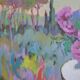 Oil on canvas of a bouquet of flowers by Espel Vives