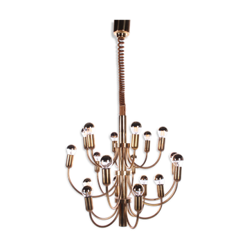 Suspension de chez Sciolori pour Boulanger avec 18 lumières, 1960