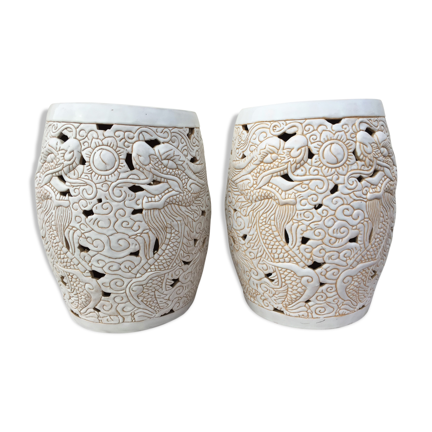 Ceramic sofa tips enamelled Decorative art