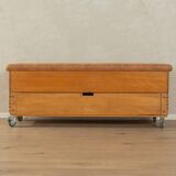 Vaulting Box as Shoe Cabinet, Bench on Wheels