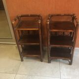 Vintage rattan bedsides