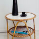 Table en rotin vintage des années 60