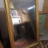 Beautiful and large mirror old Louis Philippe golden 85x140cm