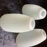 3 asymmetrical glass globes