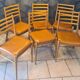 lot of 6 teak chairs from the 1950s, Scandinavian, Danish 87 x 44 x 43 BEG