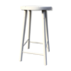 Tabouret scandinave en bois teinté blanc 60