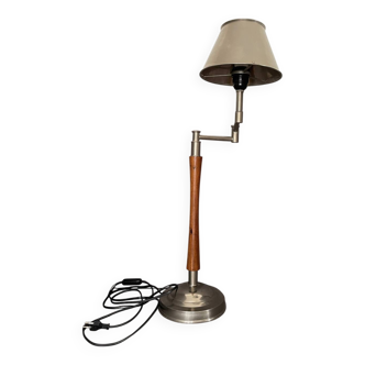 Lampe de table en bois et aluminium