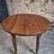 Antique drop-leaf table in French walnut – Oval table with folding extensions on both sides, late 19th century.