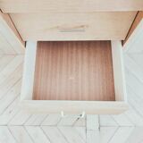 Renovated vintage modernist desk, metal & oak, 1950s/60s