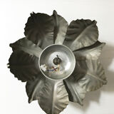 Silver sconce metal flower from the 70's