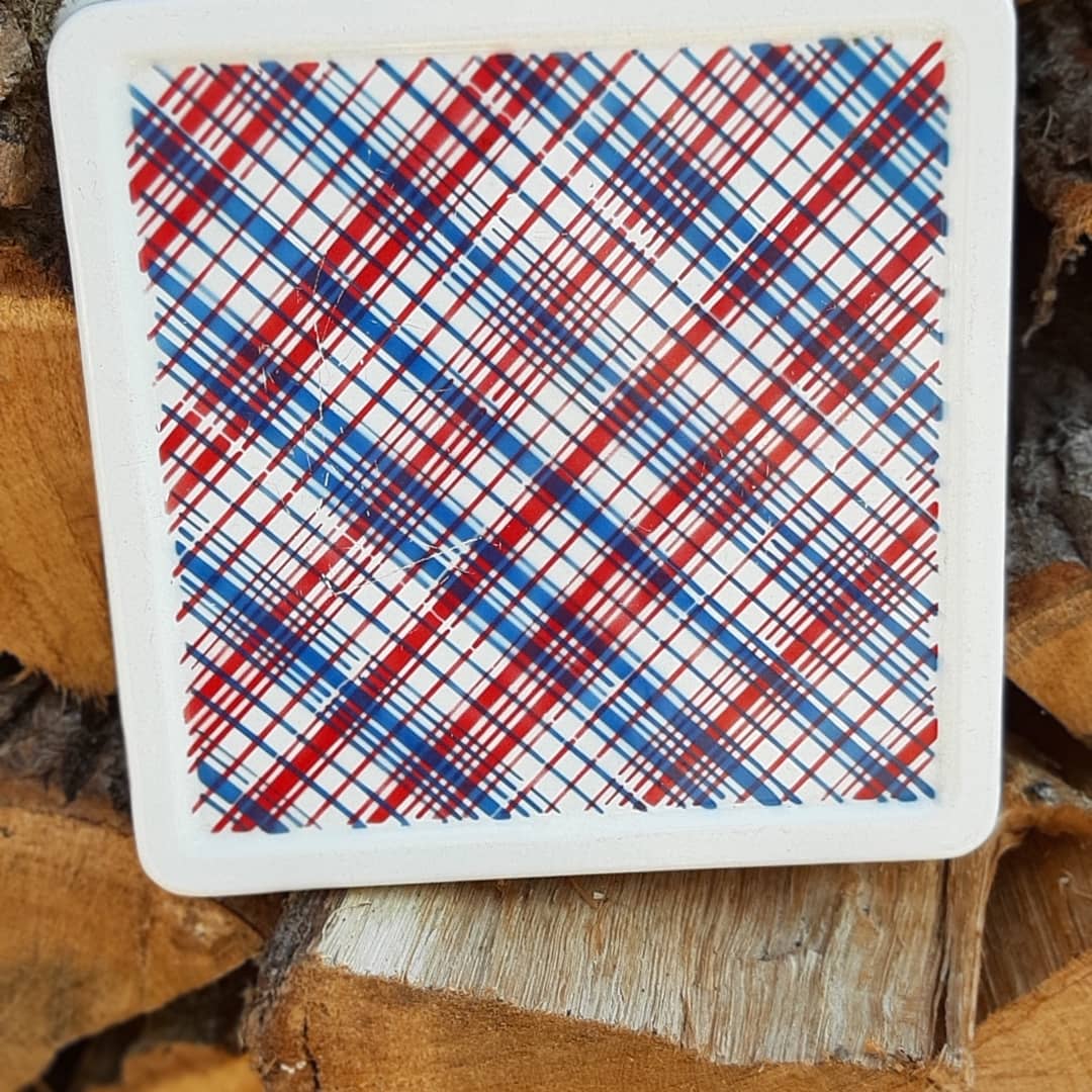 Vintage enamelled trivet from the 40s/50s