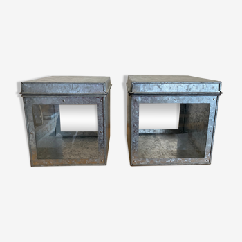 Lot de 2 boîtes zinc