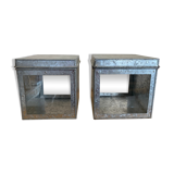 Set of 2 zinc cans