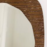 Crystal Art Sculpted Textured Wall Mirror Gold Bronze Mid-Century, Italy, 1960s