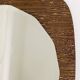 Crystal Art Sculpted Textured Wall Mirror Gold Bronze Mid-Century, Italy, 1960s